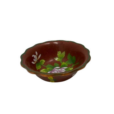 Cloisonné Decorative Red Trinket Dish