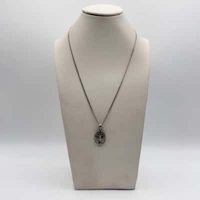  925 Silver Oval Tree Of Life Pendant Necklace