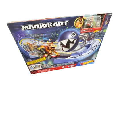 Hot Wheels Mario Kart Chain Chomp Track Set Donkey Kong Car Figure