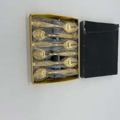 Vintage 23kt plated parfait spoons [B#28]