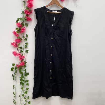 Jump Womens Sleeveless Dress Size 16 Black  