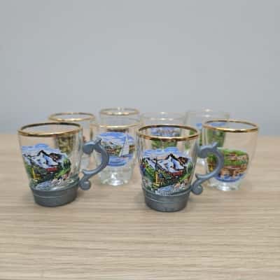 Set Of 8 Souvenir German Shot Glasses