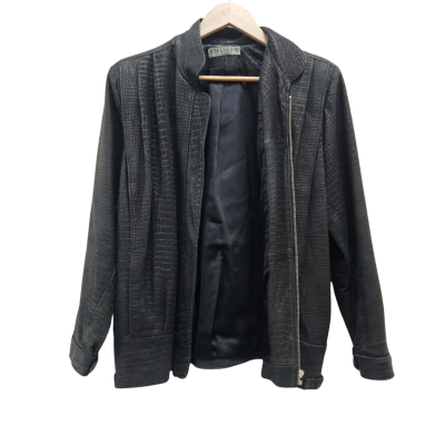 Atlier 15 Black Leather/Suede Jacket Size 10 