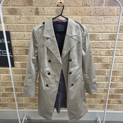 Espirit Womens beige trench coat Size 12 