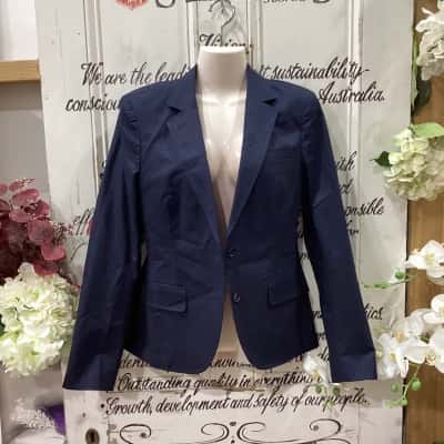 M.J. Bale Brand! BNWT THE PERFECT EVERYDAY OFFICE WEAR BLAZER JACKET! Womens  Size 10 Blazer / Suit Jacket Navy Blue 