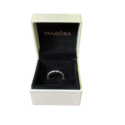 Pandora Womens Ring Silver CZ Eternity Ring