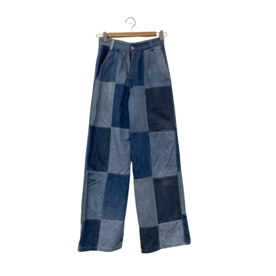 Denim Patchwork wide leg Jeans size 4-6