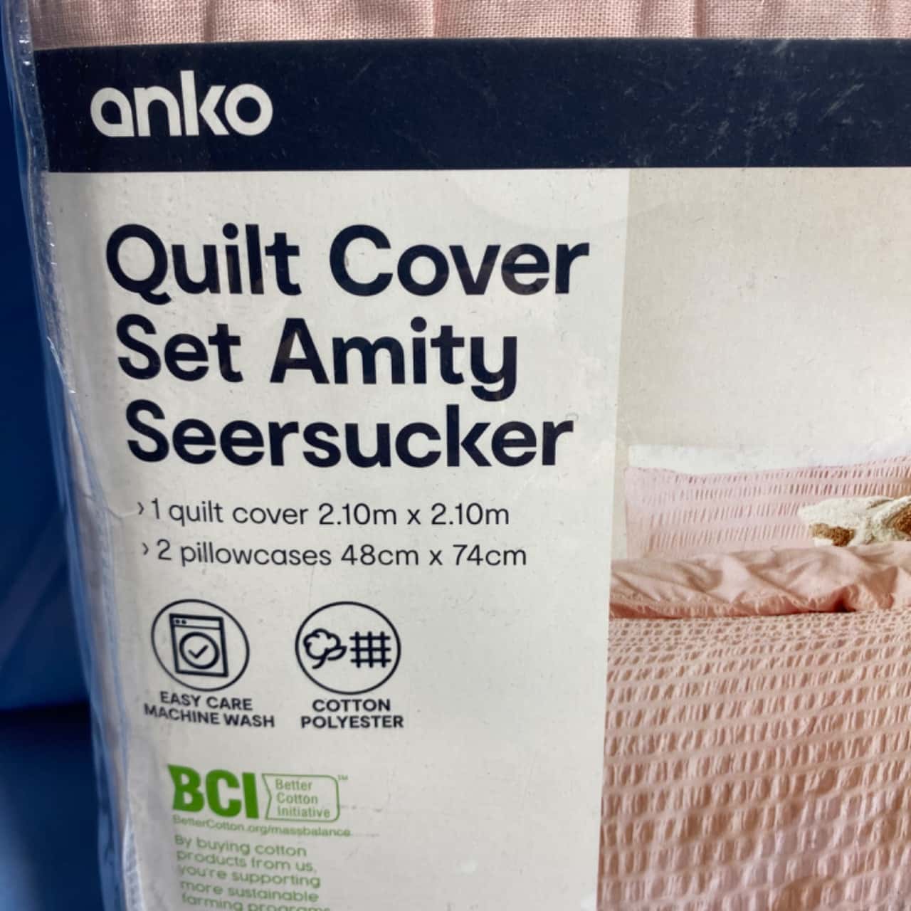 Anko Quilt Cover Set Amity Seesucker Queen Size (s)