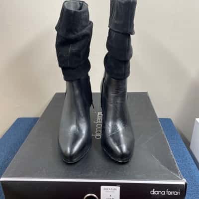 Diana Ferrari Womens  Size 8 Boots Black  