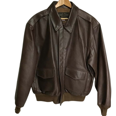  Mens  Size XL Leather Jacket Brown 