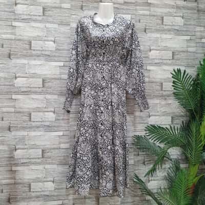 Commonry  Womens  Size 20 Maxi Dress Navy Blue / White 