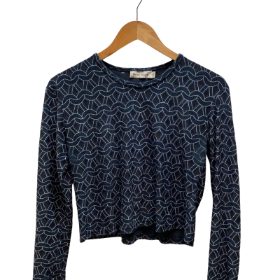  Brown Sugar Womens Size L Blue Pattern Top