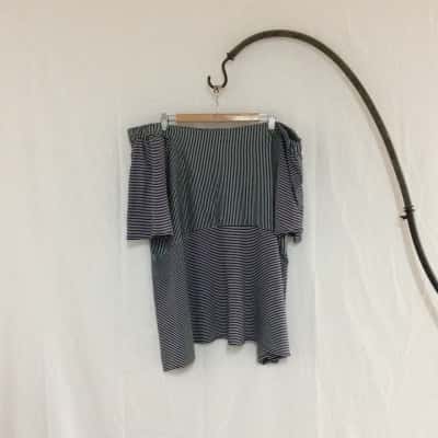 Sussan Womens  Size XXL Off-the-shoulder Top Black  / White 