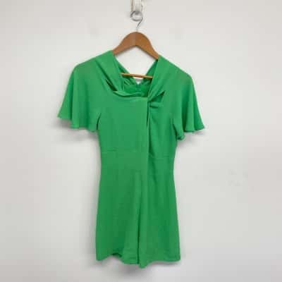 Seed Heritage Washed Green Short Sleeve Playsuit  Size 6 
