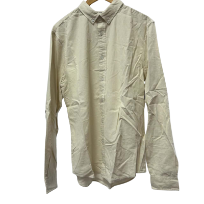 Academy Brand Mens Size M Long Sleeve Shirt Beige BNWT