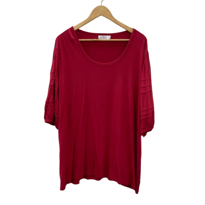Bird Keepers Womens  Size 22 Short Sleeve Top Red 