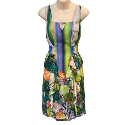 Wayne Cooper Womens Size 10 Midi/Sleeveless Dress Floral/Multicoloured