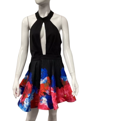 Dotti Womens  Size 14 Blue / Floral / Red Dress