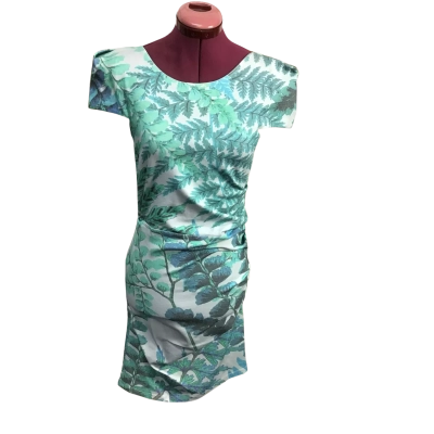 Talulah Womens  Size M Spearmint Fern Ruched Dress