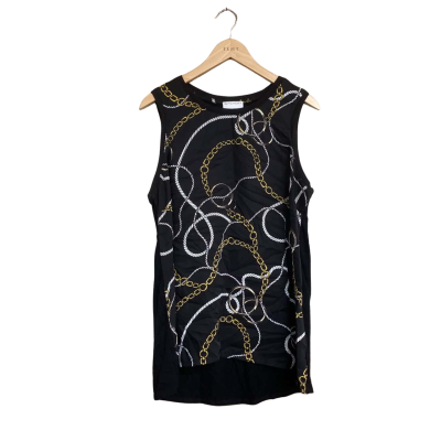 Witchery Womens  Size S Singlet Top Black  / Pattern 