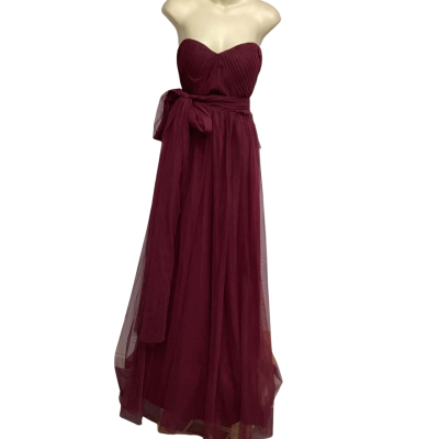 Buddy Grey Womens  Size M ‘Christina’ Convertible Bridesmaid Dress Maroon BNWT