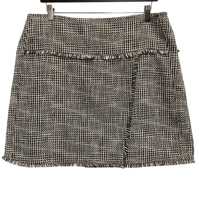Portmans Black & White Check Skirt Size 18