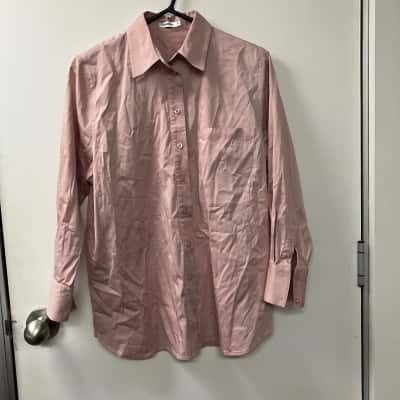 Marcs Womens  Size 10 Long Sleeve Shirt Rose Gold 