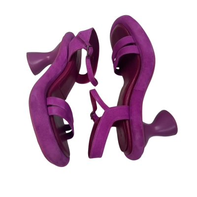 Eckhaus Latta Womens Size 40EU / 9AU Strappy Suede Heels Purple Magenta