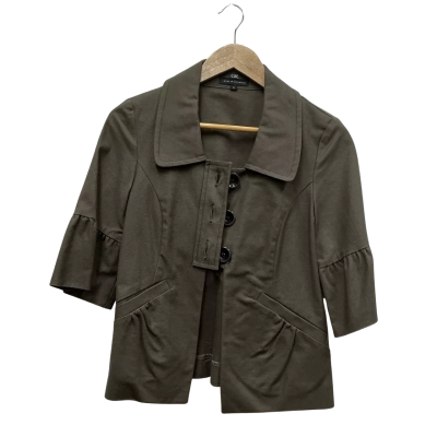 Cue Womens  jacket Size 8 Khaki 