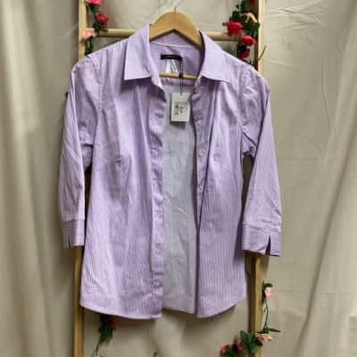 Womans Portmans Oh Lilac Button Up Size 10 RRP $59.95