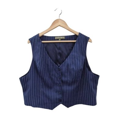 Princess Highway Womens  Size 20 Blue Pinstripe Vest