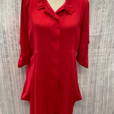 Joseph Ribkoff Womens  Size 8 3/4 Sleeve Top Red 