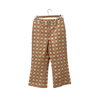 The Wolf Gang Womens  Size 6 Ankle Length Pants Off White / Orange / Pattern / Purple 