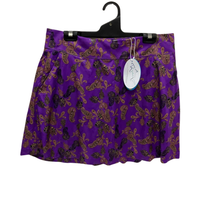 Greg Norman Womens  Size L A-Line Skirt Pattern / Purple 