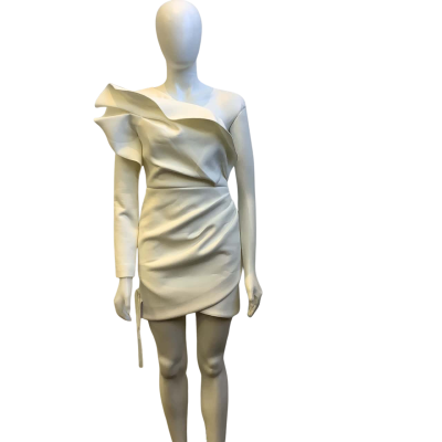 Brand New Rachel Gilbert Womens AUS Size 8 Aurora One Shoulder Dress Off White