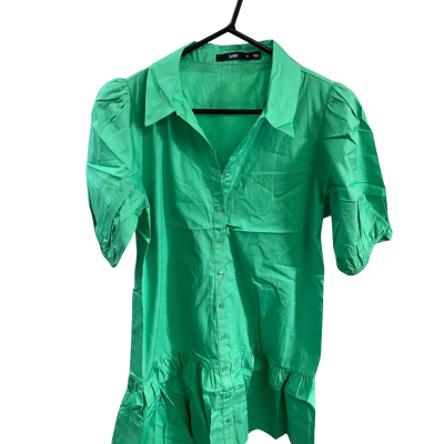 Sportsgirl Womens bright green button up dress Size 10 