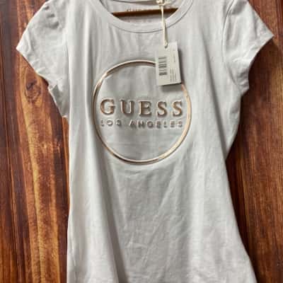 Guess  T-shirt white and rose gold Size M new 
