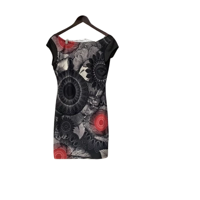 Desigual Womens  Size 12 / L Mini Dress Grey / Multicoloured 