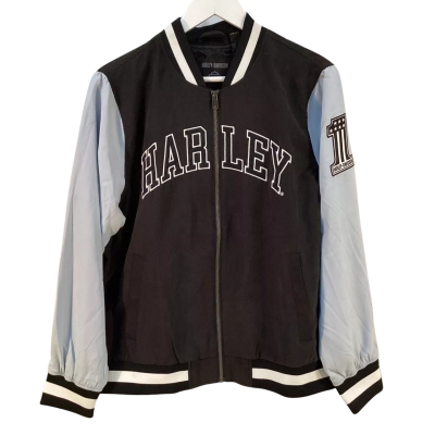 Harley Davidson Mens Size XL Front Zipper Jacket Black / Grey BNWT