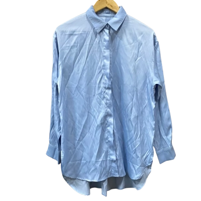 Twiice Sky Blue Satin Shirt Size 10