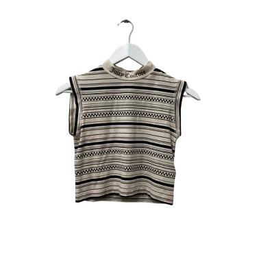 Juicy Couture Kids  Size 12 / 13 sleeveless Top Black  / Cream 
