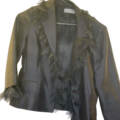  Womens Rickie Freeman Teri Jon  Size S Blazer Black  