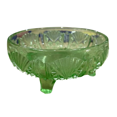 Vintage Green Glass Bowl 