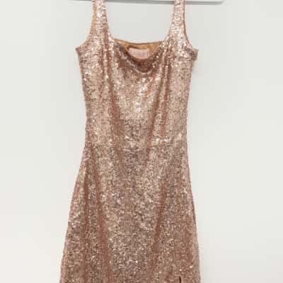 Rose Gold sequin dress 