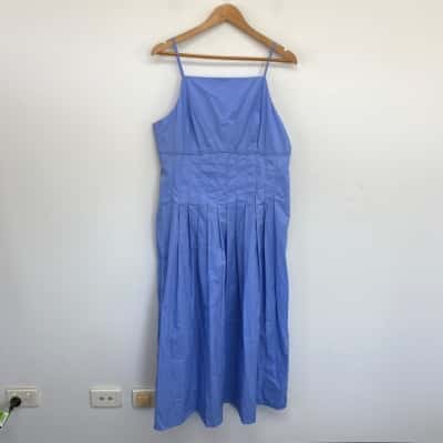 Minkpink Blue Jacaranda Midi Dress Size XXL 