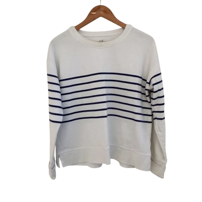 vineyard vines Womens  Size M Crew Neck Jumper Navy Blue / White 