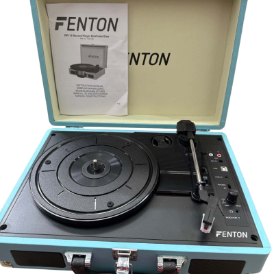 Fenton RP115 Record Player Brifecase Blue 