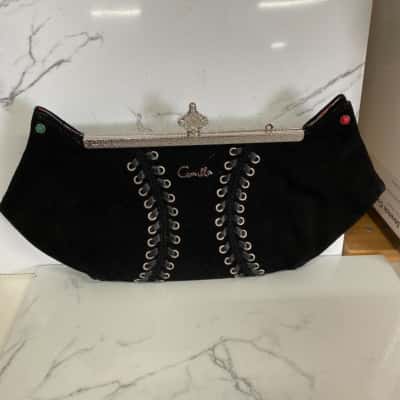 Camilla Womens Clutch Black  / Grey / Silver 