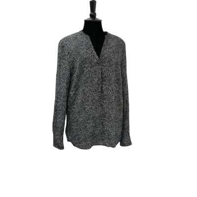 Esprit Womens  Size 10 Long Sleeve Top Black  / Pattern 