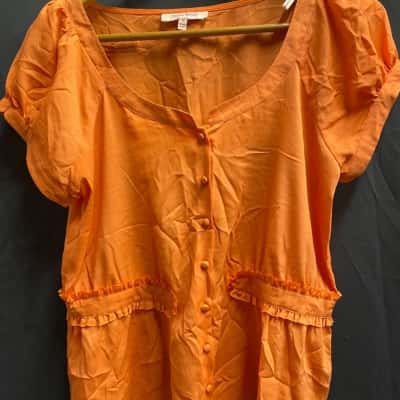 Diana Ferrari Womens Size 10 Ornage Top